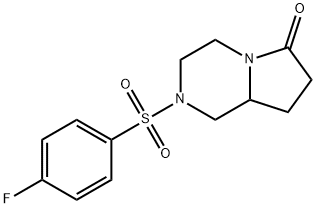 2-[(4-氟苯基)磺酰基]六氢吡咯并[1,2-A]吡嗪-6(2H)-酮 结构式