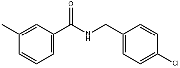 N-(4-氯苄基)-3-甲基苯甲酰胺 结构式