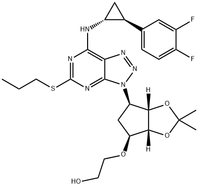 异亚丙基替格瑞洛 结构式