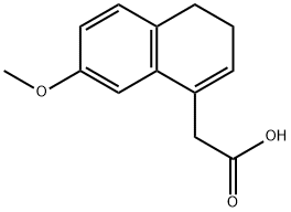 2-(7-甲氧基-3,4-二氢萘-1-基)乙酸 结构式