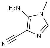 1-甲基-4-氰基-5-氨基咪唑 结构式