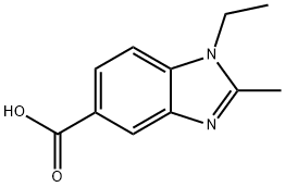1-Ethyl-2-Methylbenzodiazole-5-carboxylic acid 结构式