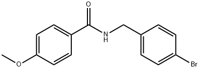 N-(4-溴苄基)-4-甲氧基苯甲酰胺 结构式