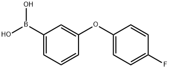 3-(4-Fluorophenoxy)phenylboronic acid 结构式