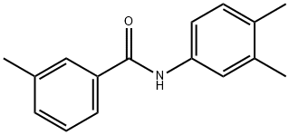 3-甲基-N-(3,4-二甲基苯基)苯甲酰胺 结构式