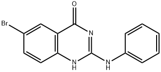 6-溴-2-(苯基氨基)喹唑啉-4(3H)-酮 结构式
