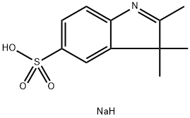 2,3,3-三甲基-3H-吲哚-5-磺酸钠盐 结构式