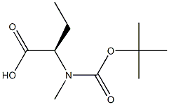 N-BOC-(R)-2-甲氨基丁酸 结构式