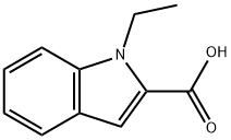 1-乙基吲哚-2-甲酸 结构式