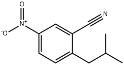 2-异丁基-5-硝基苯甲腈 结构式