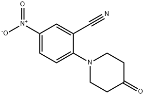 5-nitro-2-(4-oxopiperidin-1-yl)benzonitrile 结构式