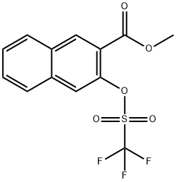 3-(三氟甲基磺酰氧基)-2-萘甲酸甲酯 结构式