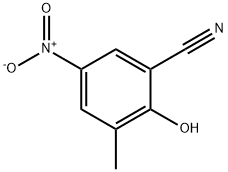 2-羟基-3-甲基-5-硝基-苯甲腈 结构式
