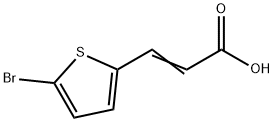 2 - 丙烯酸,3 - (5 - 溴-2 - 噻吩) - 结构式