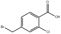 Benzoic acid, 4-(broMoMethyl)-2-chloro- 结构式