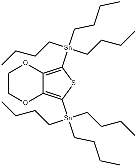 2,5-双(三丁基基锡基)-3,4-乙烯二氧噻吩 结构式