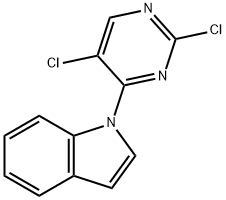 1-(2,5-二氯嘧啶-4-基)-1H-吲哚 结构式