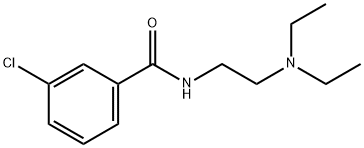 3-氯-N-[2-(二乙氨基)乙基]苯甲酰胺 结构式