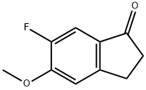 6-氟-5-甲氧基-2,3-二氢-1H-茚-1-酮 结构式