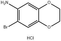 7-溴-2,3-二氢-1,4-苯并二氧杂芑-6-胺,盐酸盐 结构式