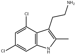 2-(4,6-二氯-2-甲基-1H-吲哚-3-基)乙胺 结构式
