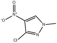 3-氯-1-甲基-4-硝基-1H-吡唑 结构式