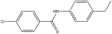 4-氯-N-(4-乙基苯基)苯甲酰胺 结构式