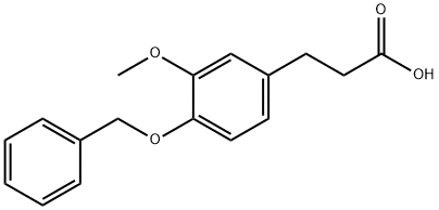 3-甲氧基-4-苄氧基苯丙酸 结构式