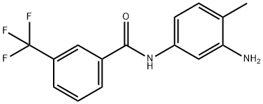 N-(3-氨基-4-甲基苯基)-3-(三氟甲基)苯甲酰胺 结构式