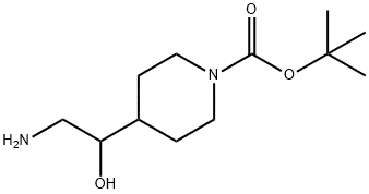 4-(2-氨基-1-羟基)哌啶-1-甲酸叔丁酯 结构式