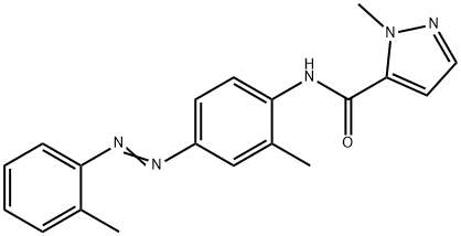 1-甲基-N-[2-METHYL-4-[2-(2-甲苯基)二氮烯基]苯基-1H-吡唑-5-甲酰胺 结构式