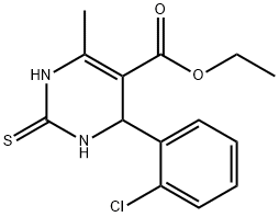 4-(2-氯苯基)-1,2,3,4-四氢-6-甲基-2-硫代-5-嘧啶羧酸乙酯 结构式
