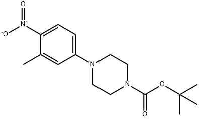 4-(3-甲基-4-硝基-苯基)-哌嗪-1-羧酸叔丁酯 结构式