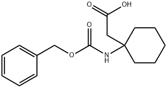 (1-CBZ-氨基环己基)乙酸 结构式