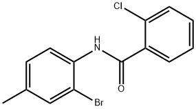 N-(2-溴-4-甲基苯基)-2-氯苯甲酰胺 结构式