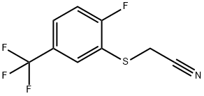 2-[[2-Fluoro-5-(trifluoroMethyl)phenyl]thio]acetonitrile 结构式