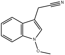 1-甲氧基-3-吲哚乙腈 结构式