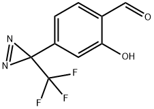 2-羟基-4-[3-(三氟甲基)-3H-双吖丙啶-3-基]苯甲醛 结构式