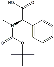 N-BOC-(R)-A-甲氨基苯乙酸 结构式
