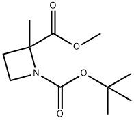 1-叔-丁基 2-甲基 2-甲基吖丁啶-1,2-二甲酸基酯 结构式