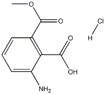 2-氨基-6-(甲氧羰基)苯甲酸盐酸盐 结构式