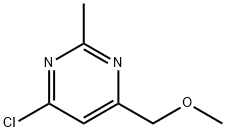 4-氯-6-(甲氧基甲基)-2-甲基嘧啶 结构式