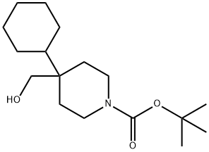 1-BOC-4-环己基-4-哌啶甲醇 结构式