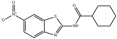 N-(6-Nitrobenzo[d]thiazol-2-yl) cyclohexane carboxaMide 结构式
