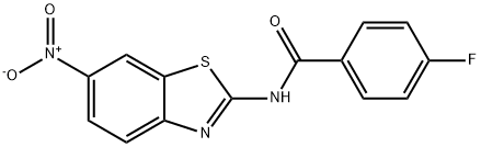 4-氟-N-(6-硝基-2-苯并噻唑基)苯甲酰胺 结构式