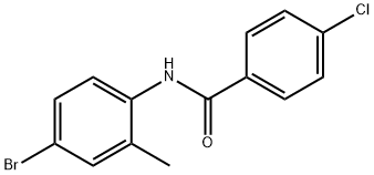 N-(4-溴-2-甲基苯基)-4-氯苯甲酰胺 结构式