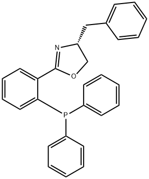 [(4R)-2-[2-二苯基膦)苯基]-4,5-二氢-4-(苯基甲基)恶唑] 结构式