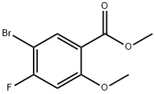5-溴-4-氟-2-甲氧基苯甲酸甲酯 结构式