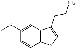 2-(5-甲氧基-2-甲基-1H-吲哚-3-基)乙胺 结构式