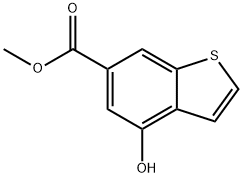 4-羟基-1-苯并噻吩-6-甲酸甲酯 结构式